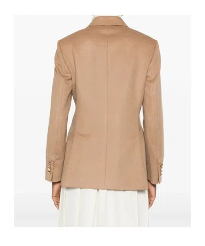 Max Mara Zibellinati Camel Drap Blazer In Pink