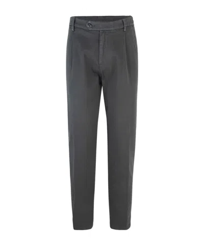 Eleventy Black Cotton Trousers