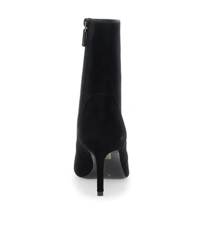 Stuart Weitzman Black Ankle Boots With Stiletto Heel And Zip Closure On The Side In Suede Woman