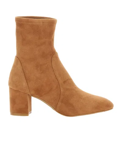 Stuart Weitzman Woman Ankle Boots Sand Size 10.5 Leather In Beige