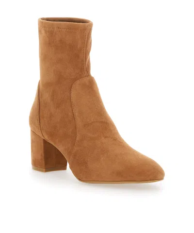 Stuart Weitzman Woman Ankle Boots Sand Size 10.5 Leather In Beige