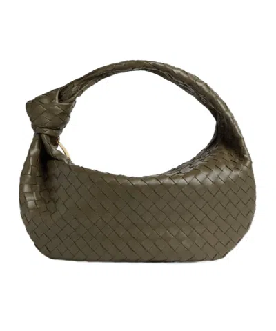 Bottega Veneta Leather Jodie Top-handle Bag In Green