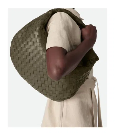 Bottega Veneta Leather Jodie Top-handle Bag In Green