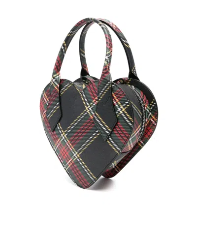 Vivienne Westwood Borsa A Mano Josephine Heart In Similpelle Stampata Donna