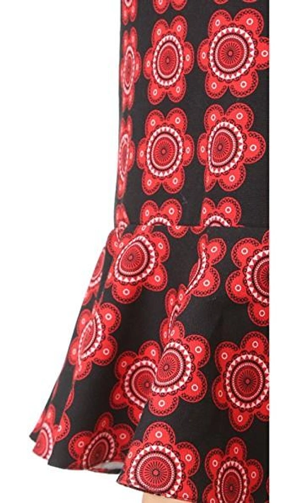 Shop Holly Fulton Print Shift Dress In Red Floral