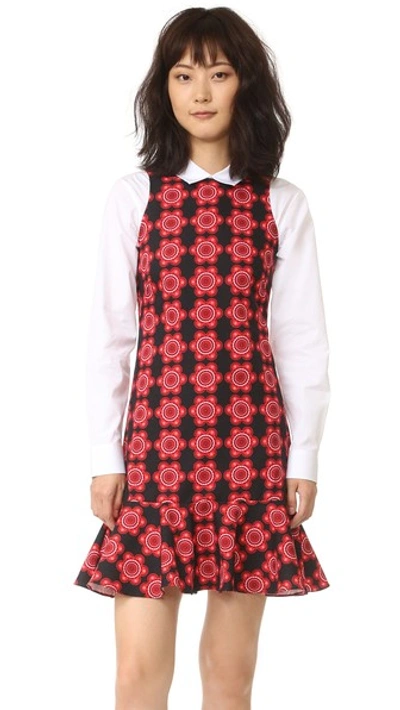 Holly Fulton Floral Print Dress In Red
