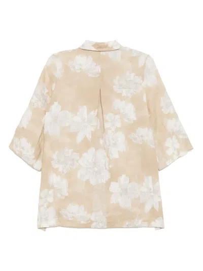 Transit Floral-printed Shirt In Brown