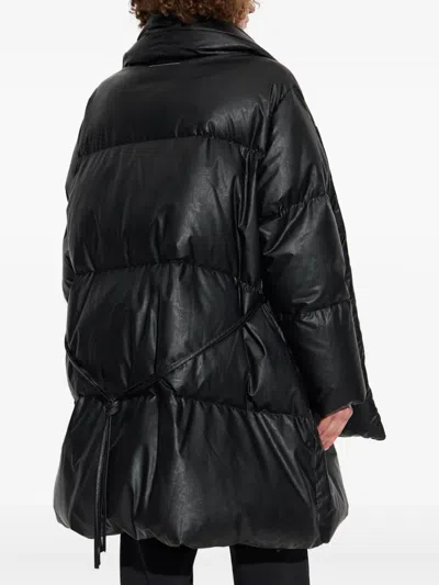 Mm6 Maison Margiela Mm6 By Maison Margiela Short Asymmetrical Down Jacket In Polyamide In Black