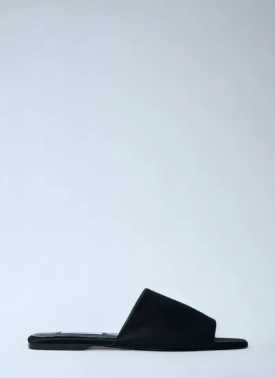 Totême Toteme Women Satin Bandeau Slides In Black