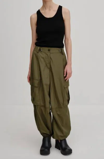 Herskind Cargo Parachute Pants In Green