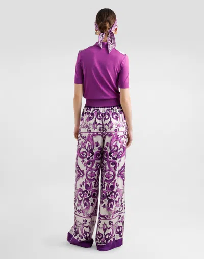 Dolce & Gabbana Majolica-print Twill Trousers