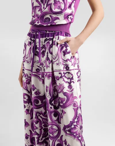 Dolce & Gabbana Majolica-print Twill Trousers