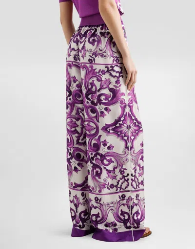 Dolce & Gabbana Majolica-print Twill Trousers