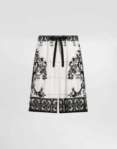 Dolce & Gabbana Majolica-print Poplin Trousers