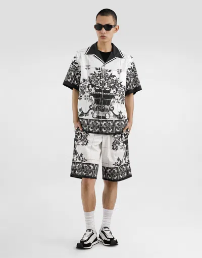 Dolce & Gabbana Majolica-print Poplin Trousers