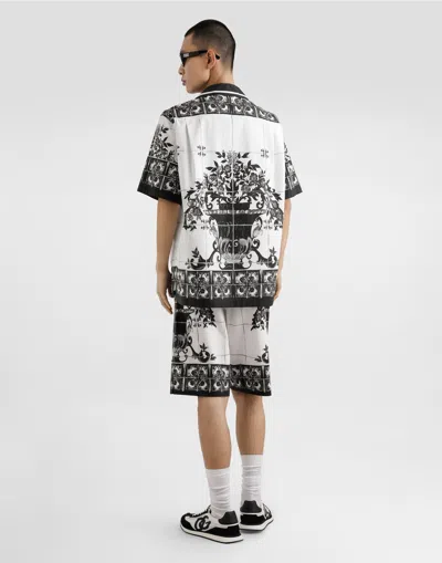 Dolce & Gabbana Majolica-print Poplin Trousers