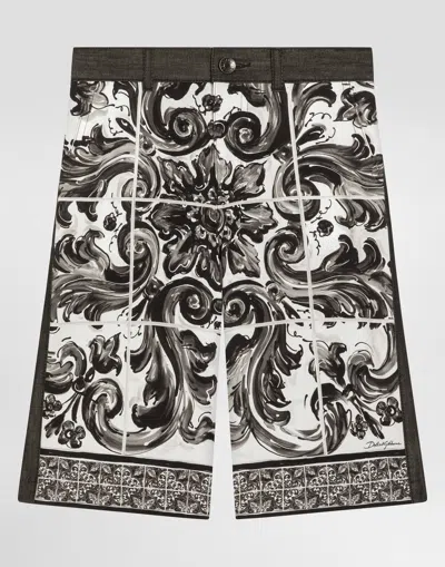 Dolce & Gabbana Kids Shorts With Majolica Print