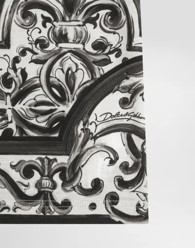 Dolce & Gabbana Majolica-print Short-sleeved T-shirt In Black