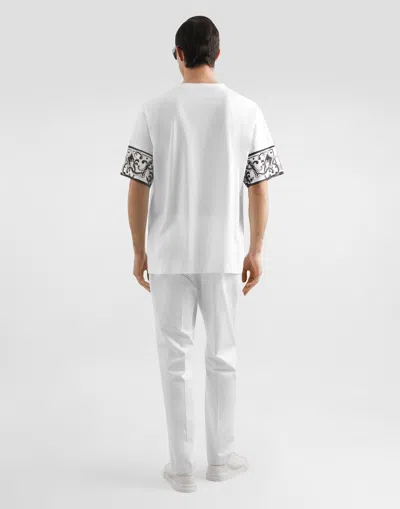 Dolce & Gabbana Dolce&gabbana Men Maiolica Print T-shirt In White