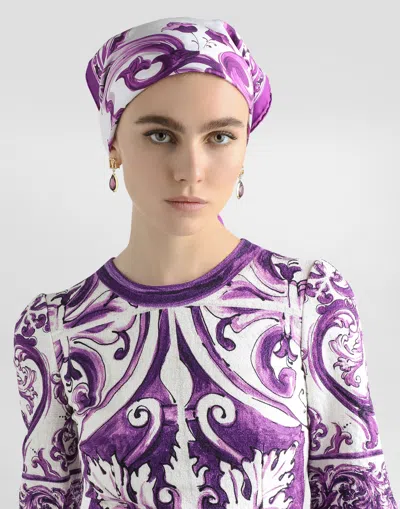 Dolce & Gabbana Majolica Print Mini Dress In Multi