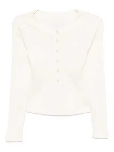 Citizen Of Humanity X Bloom Farm Exclusive Varra Cotton Henley Shirt In White