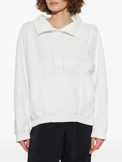 Mm6 Maison Margiela Drawstring Spread-collar Sweatshirt