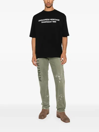 Dsquared2 Oversized Signature T-shirt In Black