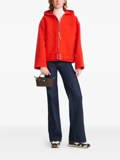 Longchamp Le Pliage Green Mocha Coloured Clutch Bag