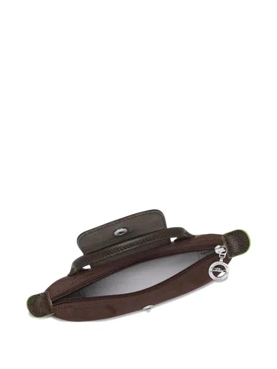 Longchamp Le Pliage Green Mocha Coloured Clutch Bag