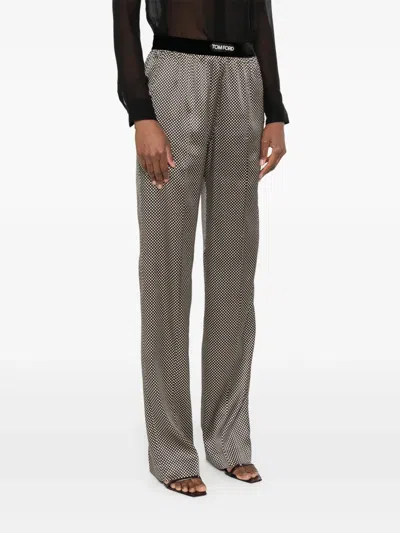 Tom Ford Polka Dot Signature Silk Pj Pants