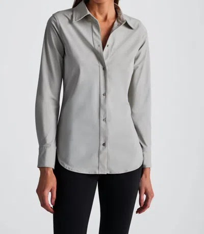 In/one Winnie Button Front Shirt In Silver Birch