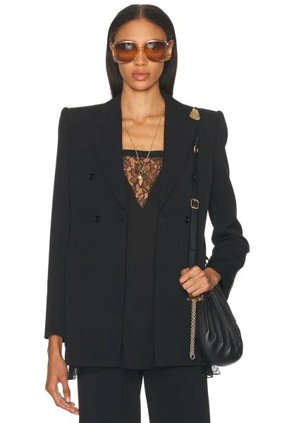 Chloé Single-breasted Wool Jacket In Green