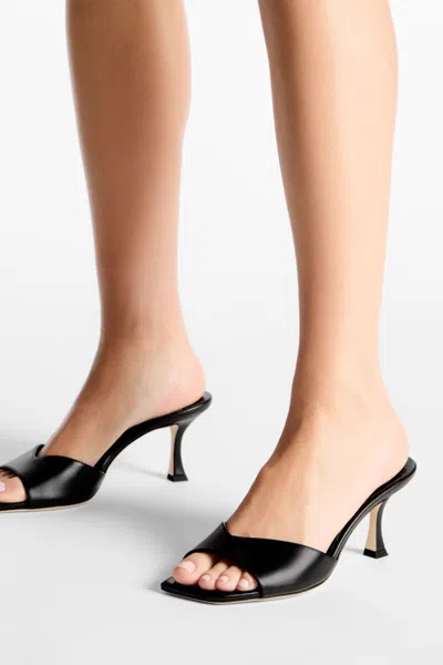 Jimmy Choo Women Skye 70 Leather Heel Sandals In Black