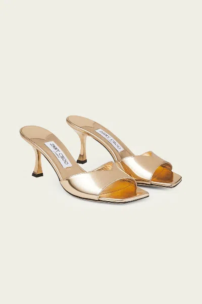 Jimmy Choo Skye Gold Slingback Sandal With 7cm Heel In Multi