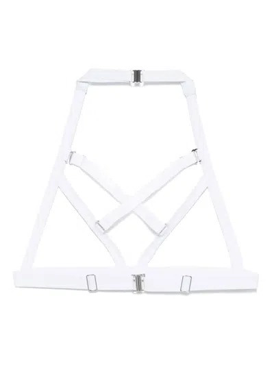 Maison Close Fatale Open Triangle Bikini Top In White