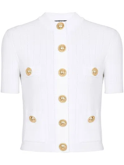 Balmain Women Buttoned Crewneck Cardigan
