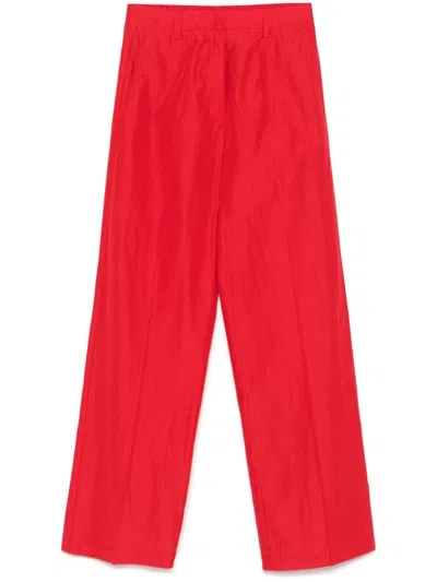 Forte Forte Straight-leg Trousers In Red