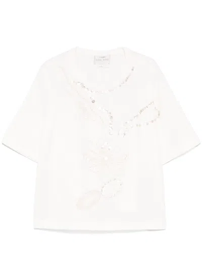 Forte Forte White Embroidered Cotton T-shirt