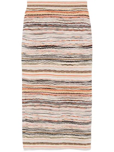 Missoni Women Striped Midi Skirt