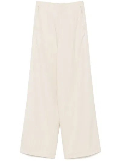 Forte Forte Viscose Wool Slub Flat Front Pants