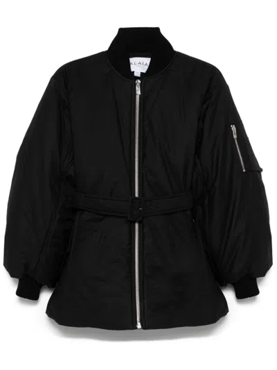 Alaïa Alaia Belted Bomber Jacket