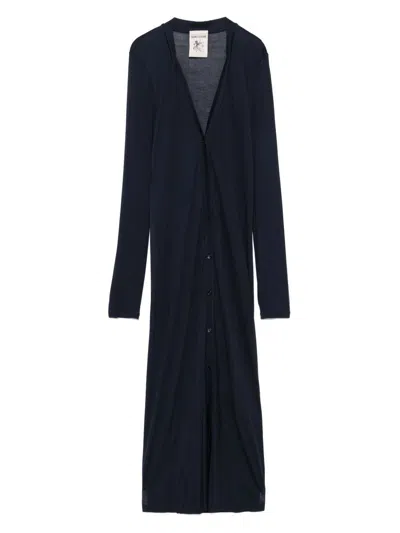 Semicouture Navy Blue Licia Long Cardigan