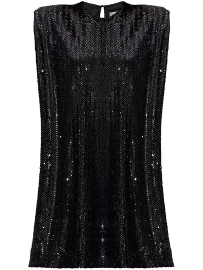 Golden Goose Sequin Mini Dress. In Black