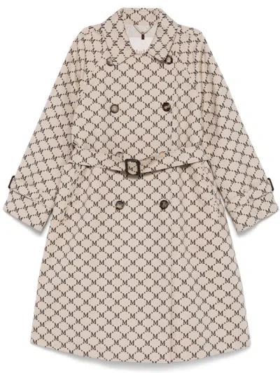 Max Mara The Cube Women Cotton Blend Jacquard Trench Coat