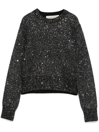 Golden Goose Women's Wool Blend Cropped Sweater With All-over Sequins