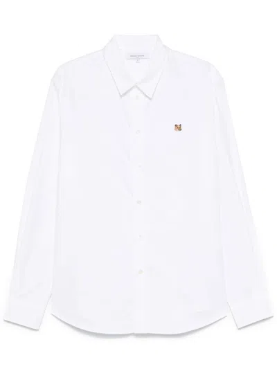 Maison Kitsuné Button Down Classic Shirt With Institutional Fox H Clothing
