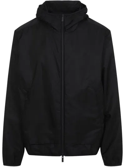 Moncler Polset Hooded Short Down Jacket, Men, Black, Size: 6