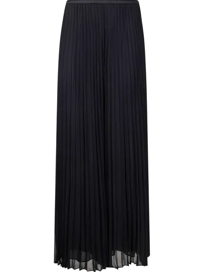 Emporio Armani Pleated Trousers In Technical Georgette
