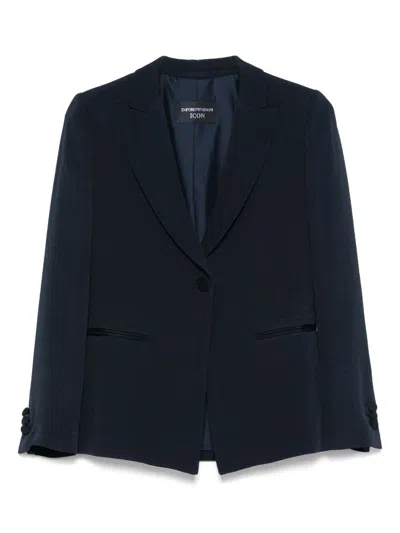 Emporio Armani Tailored Blazer With Buttoned Cuffs And Vents