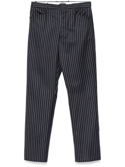 Tom Ford Striped Wool Trousers Featuring Pockets